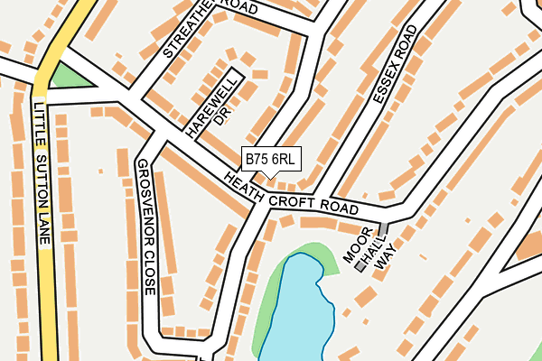 B75 6RL map - OS OpenMap – Local (Ordnance Survey)