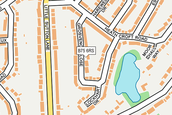 B75 6RS map - OS OpenMap – Local (Ordnance Survey)