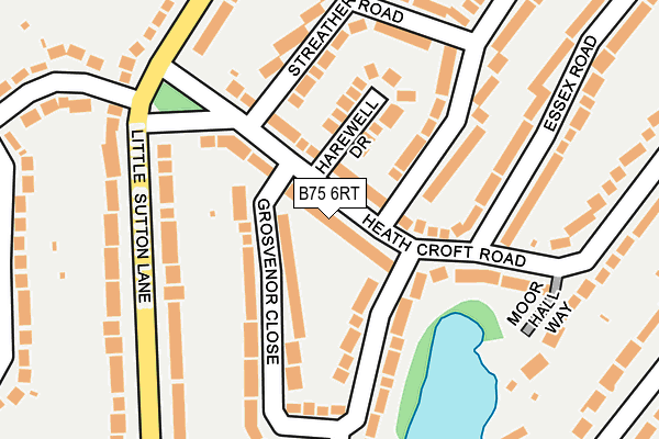 B75 6RT map - OS OpenMap – Local (Ordnance Survey)