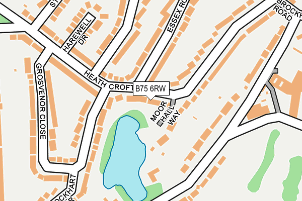 B75 6RW map - OS OpenMap – Local (Ordnance Survey)