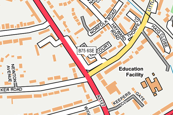 B75 6SE map - OS OpenMap – Local (Ordnance Survey)