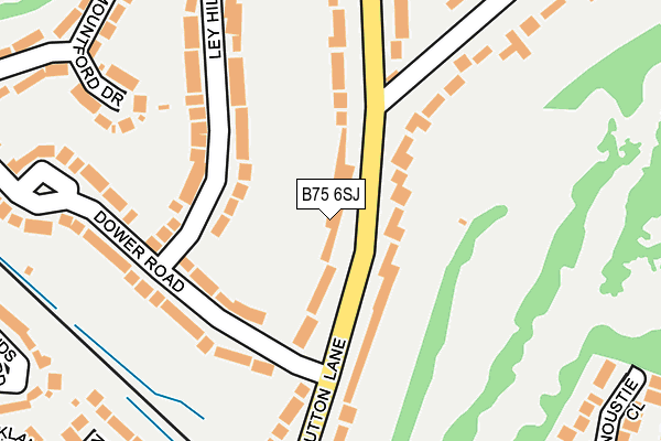 B75 6SJ map - OS OpenMap – Local (Ordnance Survey)