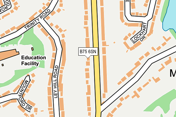 B75 6SN map - OS OpenMap – Local (Ordnance Survey)