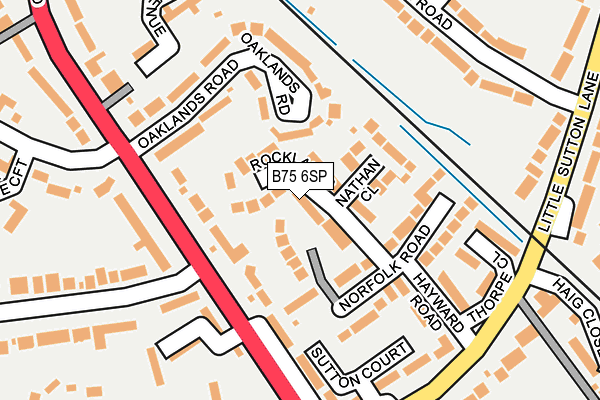 B75 6SP map - OS OpenMap – Local (Ordnance Survey)