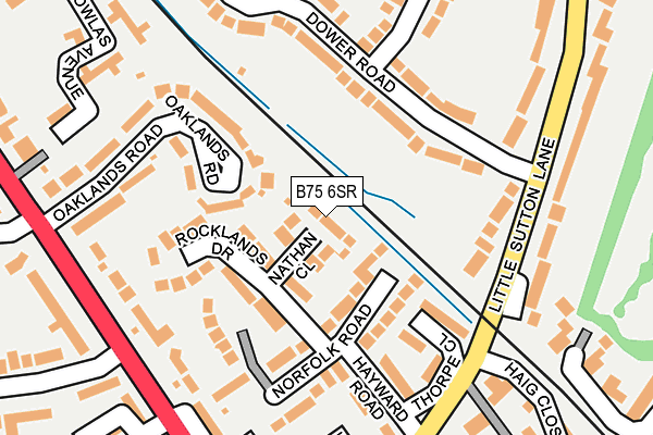 B75 6SR map - OS OpenMap – Local (Ordnance Survey)