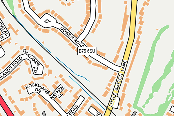 B75 6SU map - OS OpenMap – Local (Ordnance Survey)