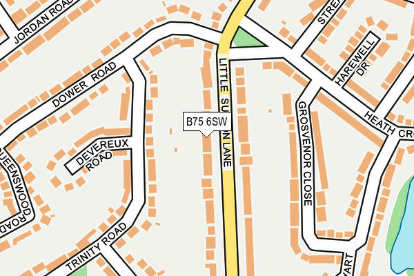 B75 6SW map - OS OpenMap – Local (Ordnance Survey)