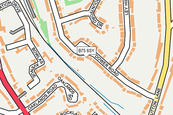 B75 6SY map - OS OpenMap – Local (Ordnance Survey)