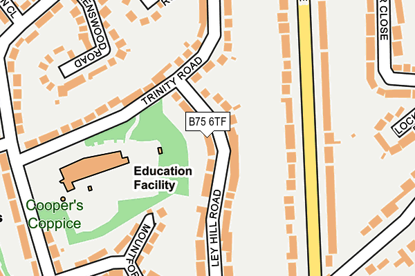 B75 6TF map - OS OpenMap – Local (Ordnance Survey)