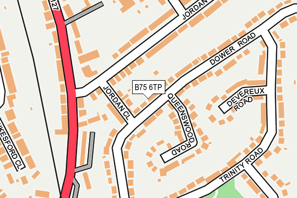 B75 6TP map - OS OpenMap – Local (Ordnance Survey)