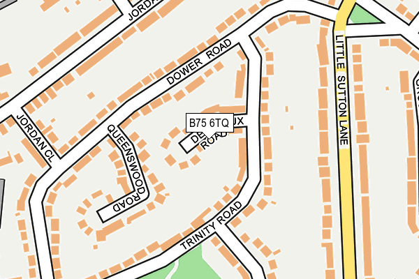 B75 6TQ map - OS OpenMap – Local (Ordnance Survey)