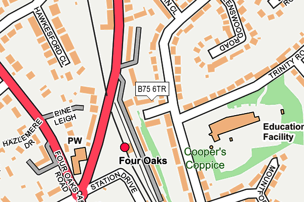 B75 6TR map - OS OpenMap – Local (Ordnance Survey)