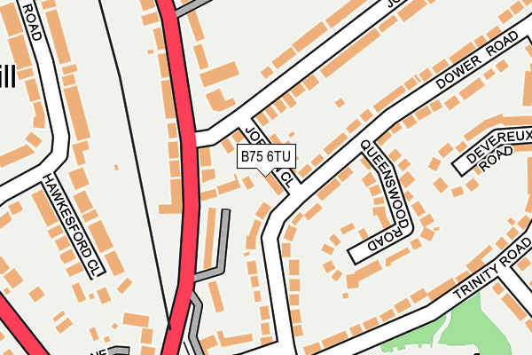 B75 6TU map - OS OpenMap – Local (Ordnance Survey)