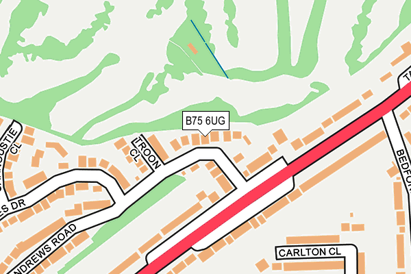 B75 6UG map - OS OpenMap – Local (Ordnance Survey)