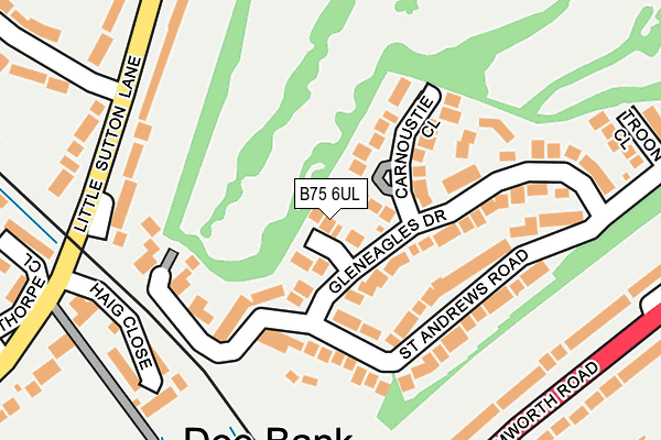 B75 6UL map - OS OpenMap – Local (Ordnance Survey)