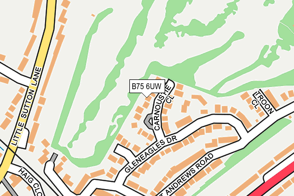 B75 6UW map - OS OpenMap – Local (Ordnance Survey)