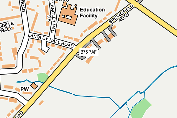 B75 7AF map - OS OpenMap – Local (Ordnance Survey)