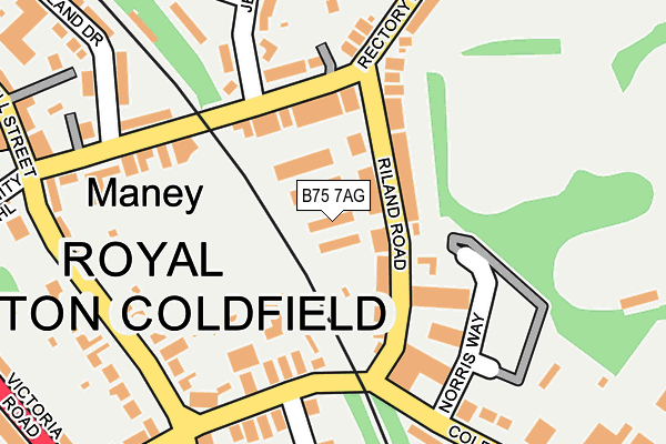 B75 7AG map - OS OpenMap – Local (Ordnance Survey)