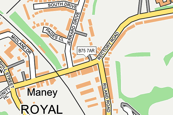 B75 7AR map - OS OpenMap – Local (Ordnance Survey)