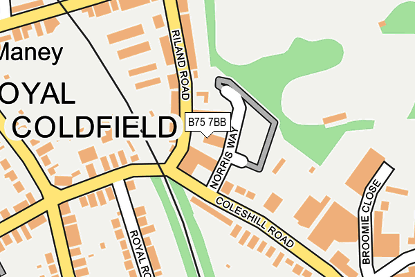 B75 7BB map - OS OpenMap – Local (Ordnance Survey)