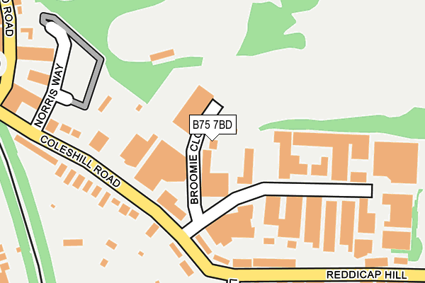 B75 7BD map - OS OpenMap – Local (Ordnance Survey)
