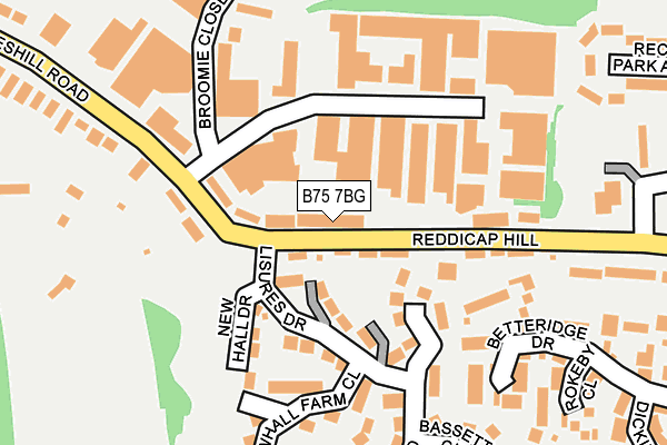 B75 7BG map - OS OpenMap – Local (Ordnance Survey)