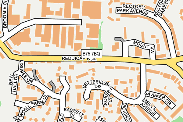 B75 7BQ map - OS OpenMap – Local (Ordnance Survey)