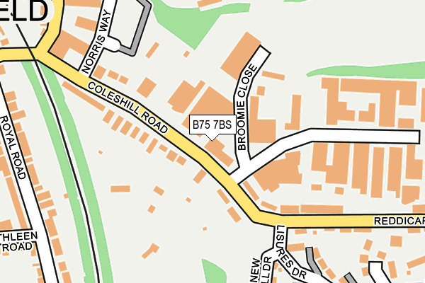 B75 7BS map - OS OpenMap – Local (Ordnance Survey)