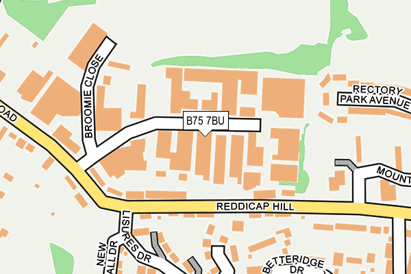 B75 7BU map - OS OpenMap – Local (Ordnance Survey)