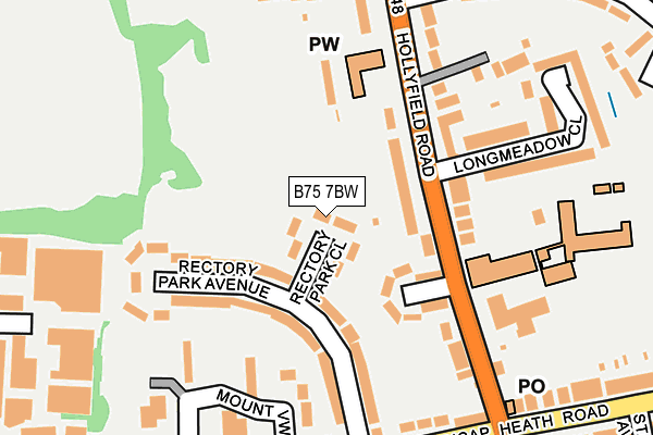 B75 7BW map - OS OpenMap – Local (Ordnance Survey)