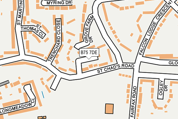 B75 7DE map - OS OpenMap – Local (Ordnance Survey)