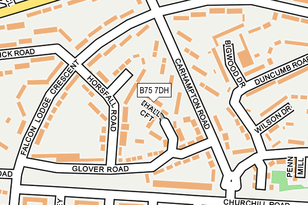 B75 7DH map - OS OpenMap – Local (Ordnance Survey)
