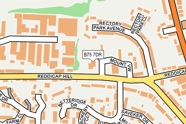 B75 7DR map - OS OpenMap – Local (Ordnance Survey)