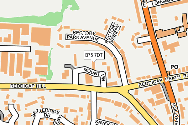 B75 7DT map - OS OpenMap – Local (Ordnance Survey)