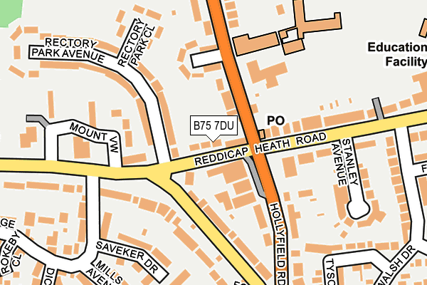 B75 7DU map - OS OpenMap – Local (Ordnance Survey)