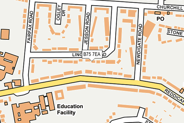 B75 7EA map - OS OpenMap – Local (Ordnance Survey)