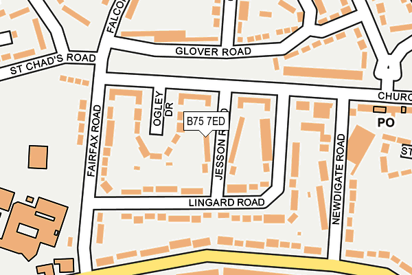 B75 7ED map - OS OpenMap – Local (Ordnance Survey)