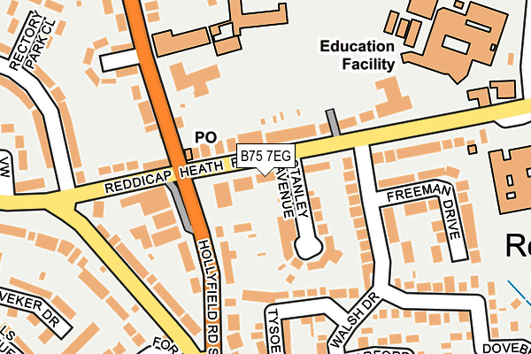 B75 7EG map - OS OpenMap – Local (Ordnance Survey)