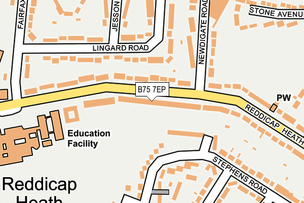B75 7EP map - OS OpenMap – Local (Ordnance Survey)