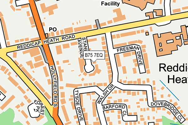 B75 7EQ map - OS OpenMap – Local (Ordnance Survey)