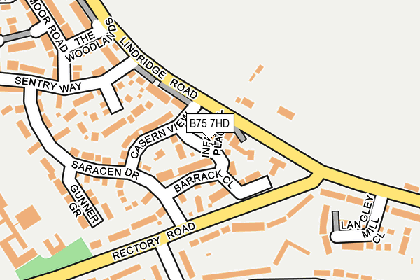 B75 7HD map - OS OpenMap – Local (Ordnance Survey)