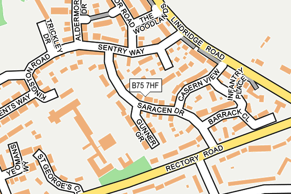 B75 7HF map - OS OpenMap – Local (Ordnance Survey)