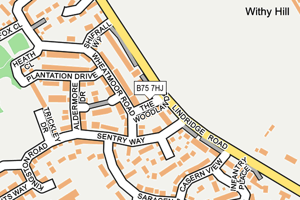 B75 7HJ map - OS OpenMap – Local (Ordnance Survey)
