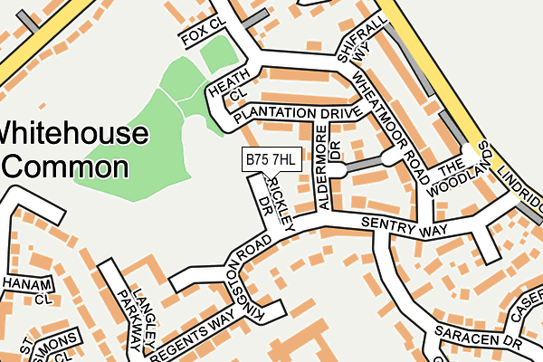 B75 7HL map - OS OpenMap – Local (Ordnance Survey)