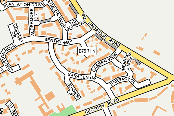 B75 7HN map - OS OpenMap – Local (Ordnance Survey)
