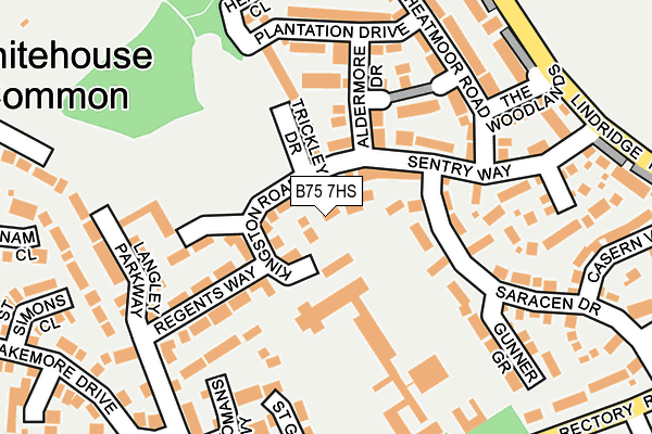 B75 7HS map - OS OpenMap – Local (Ordnance Survey)