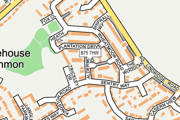 B75 7HW map - OS OpenMap – Local (Ordnance Survey)