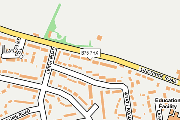 B75 7HX map - OS OpenMap – Local (Ordnance Survey)