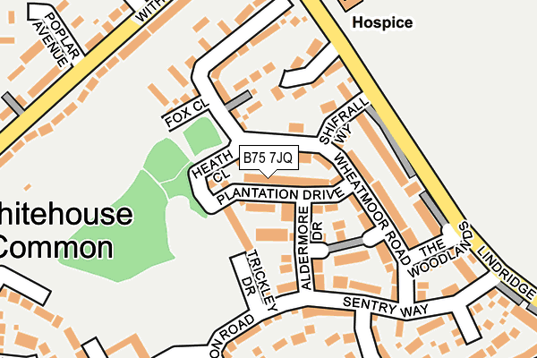 B75 7JQ map - OS OpenMap – Local (Ordnance Survey)