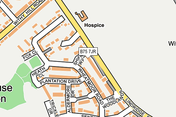 B75 7JR map - OS OpenMap – Local (Ordnance Survey)